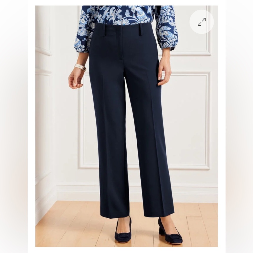 Talbots Navy Blue Barely Boot Pants - image 1